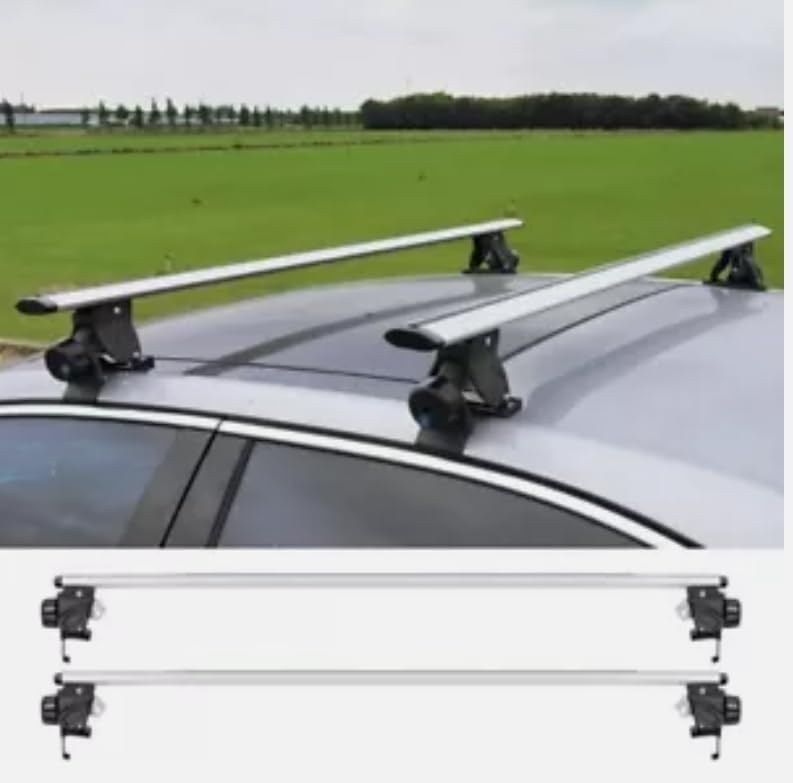 2PCS Aluminum Roof Rack Cross Bars for Rooftop Compatible with Fixed Points Roofs Fits for Toyota Land Cruiser LC250 J250 2024-2025(Silver)