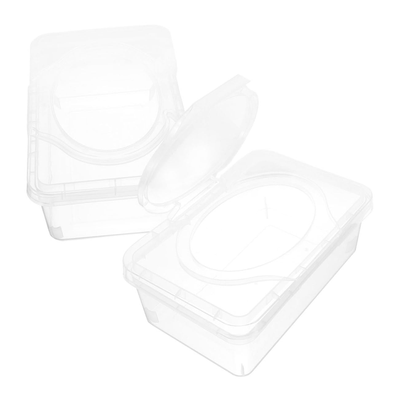 Alipis 4 Ensembles Boîte À Lingettes Porte-Essuie-Tout Lingettes Humides Lingettes De Voyage Distributeur De Mouchoirs Conteneur pour Lingettes Distributeur De Lingettes 2 pièces * 4