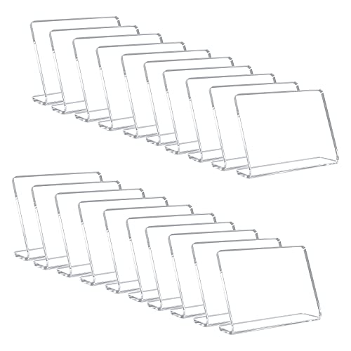 20 Pack Acrylic Mini Chalkboard Sign for Food, AITEE Clear Mini Tabletop Chalkboard Signs, Small Buffet Chalkboards Signs for Bakery, Birthday Parties, Message Board Signs, Buffet, Weddings and Retail