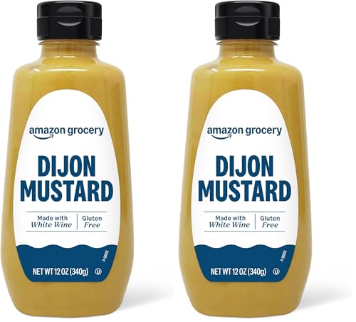 Image of Amazon Brand - Happy Belly, Dijon Mustard, Kosher, 12 ounce (Pack of 2)
