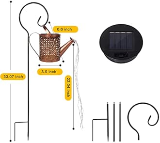 2 Pack Watering Can with Lights,Solar Lanterns Outdoor Hanging Waterproof Garden Decor,Solar Outdoor Garden Decorative,Decorations for Lawn Path Patio