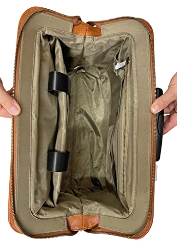 Image of JKM & Company Rolling Laptop Bag for Women | Designer Wheeled Briefcase | Fits 13-17 inch Laptops | Office Travel Computer Case