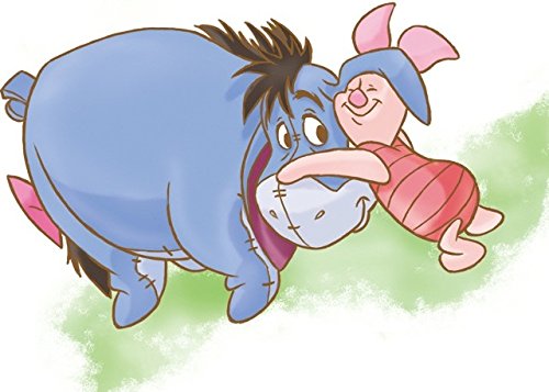 8 Inch Eeyore Piglet Hug Winnie The Pooh Disney Removable Peel Self Stick Adhesive Vinyl Decorative Wall Decal Sticker Art Kids Room Home Decor Girl Boy Children Bedroom Nursery Baby 8.5 by 5.5 Inch