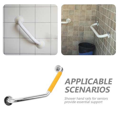 Evite caídas de personas mayores con esta barra de apoyo para ducha en acero inoxidable de 28cm 4
