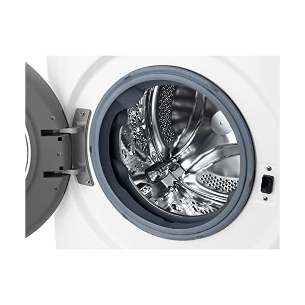 LG F4WV31X3G, Klasse B, Frontlader-Waschmaschine 10,5 kg, 1400 U/min, AI Direct Drive, Wi-Fi, Tiefenreinigung mit Dampf, Größere Kapazität, Außentür aus Sicherheitsglas, 62 x 60 x 85 cm ꟷ Weiß – Bild 6