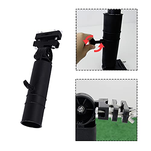 Amindz Golf Umbrella Holder,Adjustable Golf Cart Umbrella Stand,Universal Golf Trolley Umbrella Holder,Golf Accessory for Golf Push Cart Handles(Black) - Image 4
