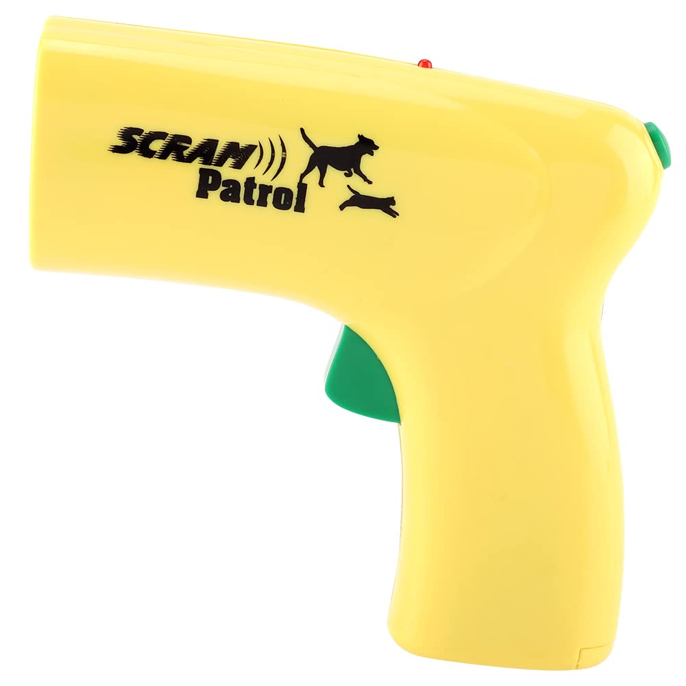 Ultrasonic Dog Cat Electronic Animal Device Powerful Portable Outdoor Control Tool for Garden Yard Home Security ABS Plastic Yellow 12.5cm