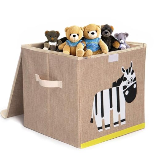 Caixa Organizadora De Brinquedos Infantil Com Tampa (Zebra)