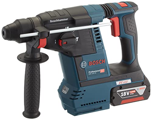 Bosch Professional 18V System Akku Bohrhammer GBH 18V-26 (inkl. 2x6.0 Ah Akku, Schnellladegerät GAL 1880 CV, im…