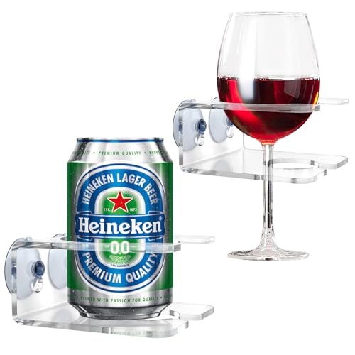 Caishenye 2PACK Beer Racks Holder for Shower Drink Racks Holder Shower Drink HolderPortable Cupholder Caddy for Beer Extra Sturdy