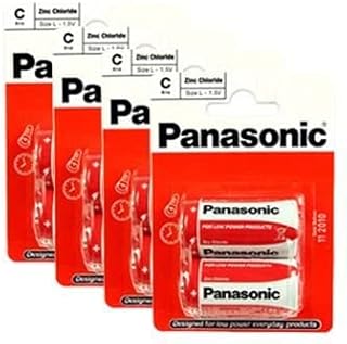 Panasonic R14RZ-2BP Zinc Chloride C Size Battery - 4 Packs