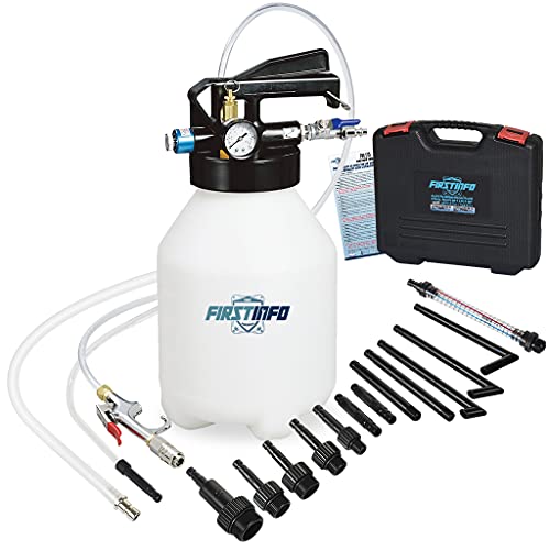 FIRSTINFO A1132NUS US. DE. Patent 6 Liter TWO WAY Pneumatic ATF Refill System Dispenser Pump, with 14 Pieces OE Style Transmission Filling Adapters with Convenient Storage Case