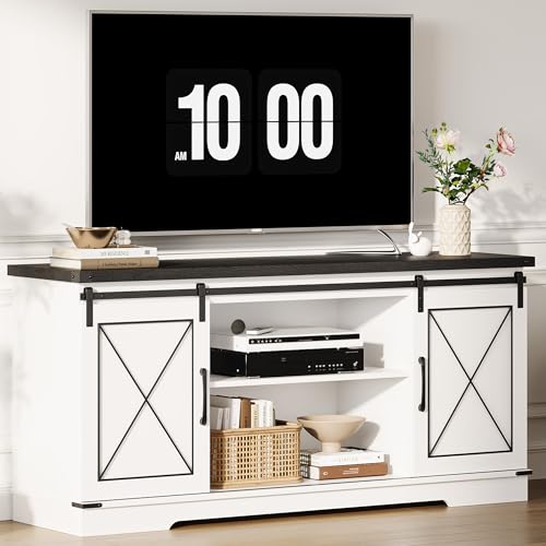 CABIHOME Farmhouse TV Stand and Entertainment Center for TV Up to 65 Inches - image 1
