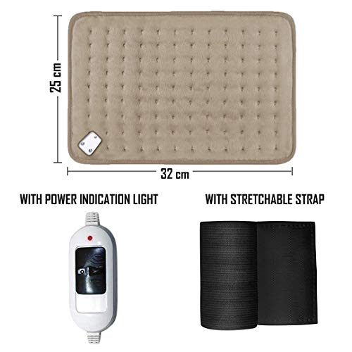 Image of Dr Care Velvet Heat Therapy Orthopaedic Pain Reliever Electric Heating Pad for Joints, Muscle, Back, Leg, Shoulder, Knee, Neck (with Auto Temperature Controller)