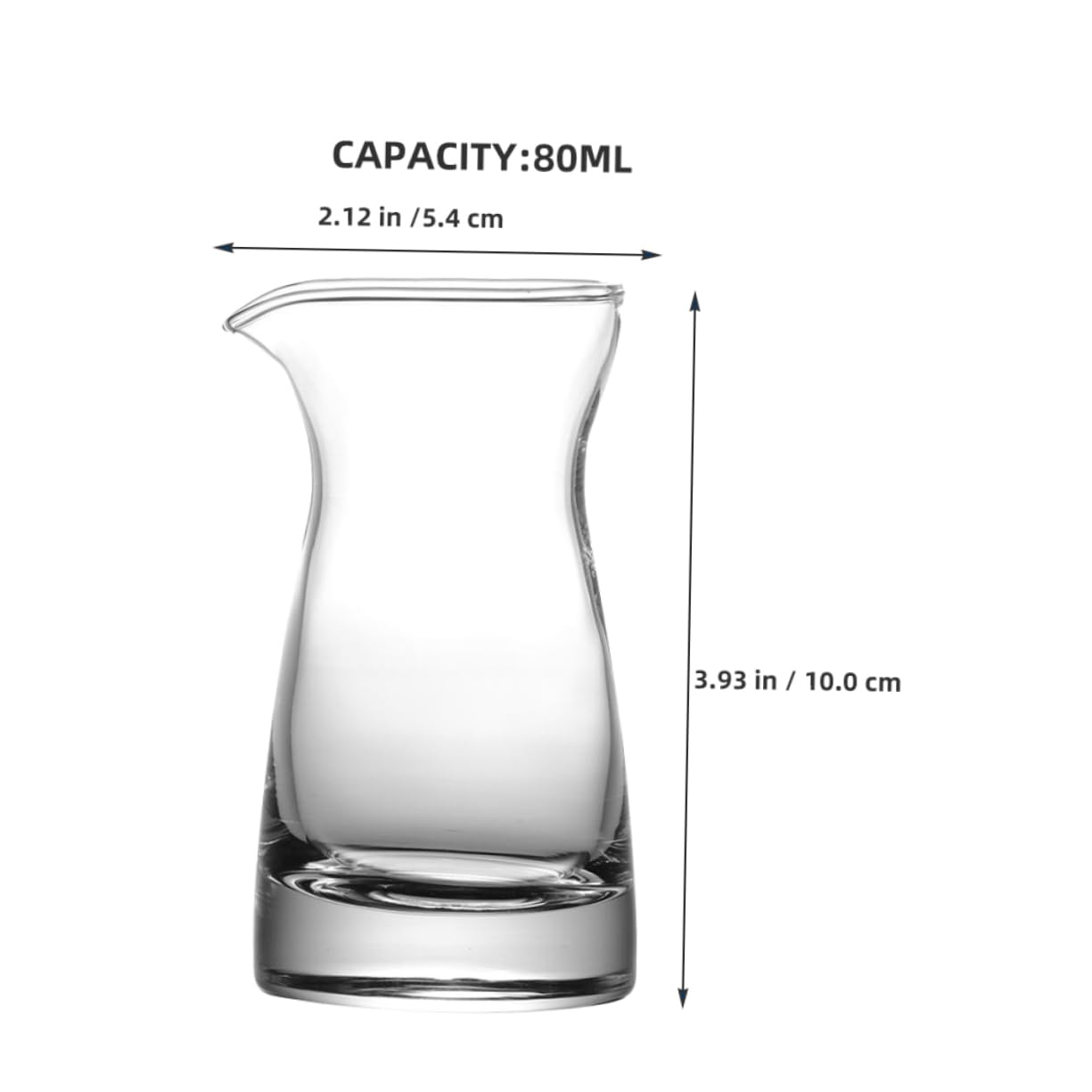 6 Stück Milchkännchen aus Glas 80ml für Küche und Restaurant | Klares Glas, Vielseitige Nutzung, Elegante Optik, Frische Aufbewahrung, Geeignet für Kühlschrank und Servieren