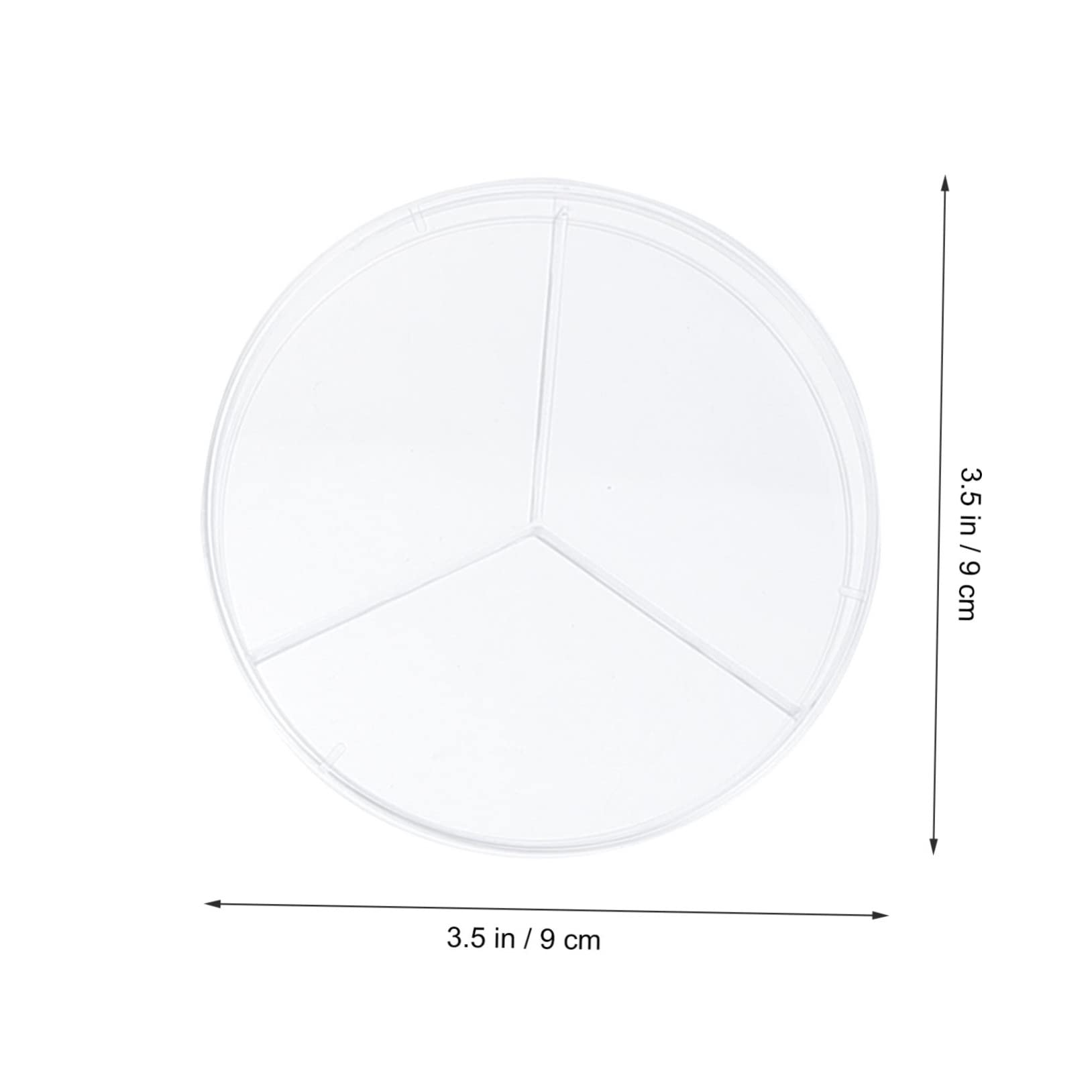 30 Piezas plato de cultivo celular pequeña placa de Petri placa petri dividida placas de agar placas petri placas de petri de plastico placa de petri de tres compartimentos PD