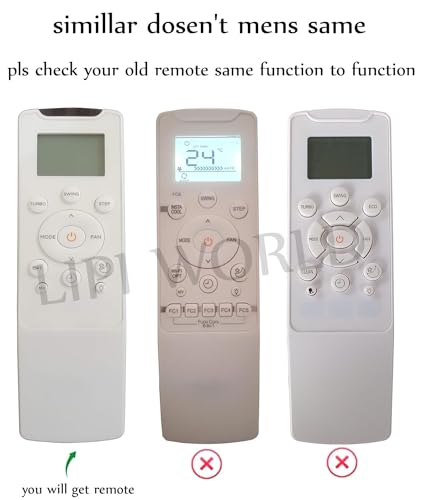 Image of LipiWorld 234 AC Remote Control (Old Remote Exactly Same Remote Will Only Work) Compatible for Midea AC Remote