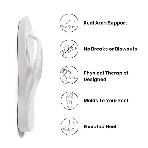 Image of Archies Arch Support Flip Flops for Men & Women - Orthotic Sandals for Plantar Fasciitis Relief - Lightweight, Cushioning, Shock-Absorbing Thong Sandals for Walking, Foot Pain & All-Day Comfort