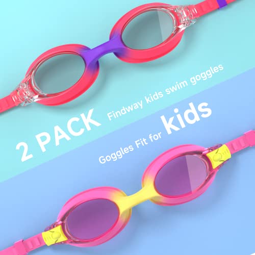 Findway Kids Swimming Goggles,Girls Boys Children Swim Goggles - Image 2