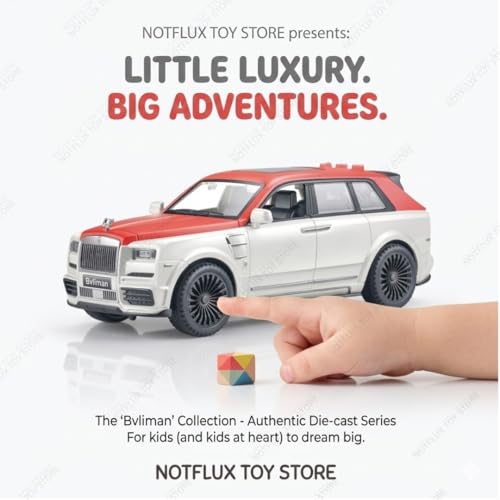 Image of 1:24 Rolls-Royce Cullinan Maisary - Premium Car Model, Luxury SUV Replica Pullback Metal Toy Car (Multicolor)(Pack of 1)