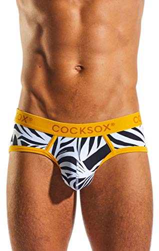 Cocksox Men's Contour Pouch Sports Brief Cx76 (Small, Zebra) #TOP17