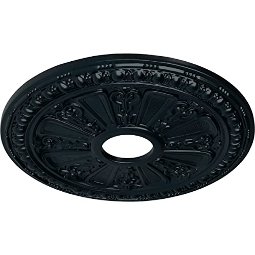 Image of Ekena Millwork CM18RANSF Raymond Ceiling Medallion fits Canopies up to 5 1 /8, Night Shade