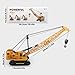 Diecast Crane Truck Toy for Boys Ages 3-12 – Metal Construction Toy Truck with Manual Lifting Arm – Heavy Duty Toy Crane Vehicles for Kids, Christmas & Birthday Gift for Toddlers and Children