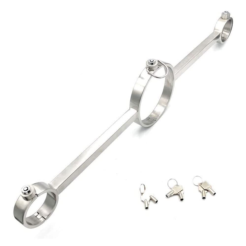 Edelstahl Bondage Handschellen Press Lock Design Fesseln Handgelenk Manschetten Kragen Adult Game Sex-Spielzeug für Paare Spreizstange Handschellen,Silber-Female