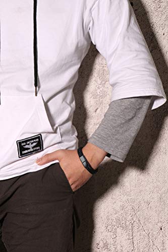 Mealguet Do Not Fear For I Am With You Inspirational Bible Verse Cross Leather Cuff Bracelets Scripture Quote Christian Jewelry For Men, 8"/9" #TOP4