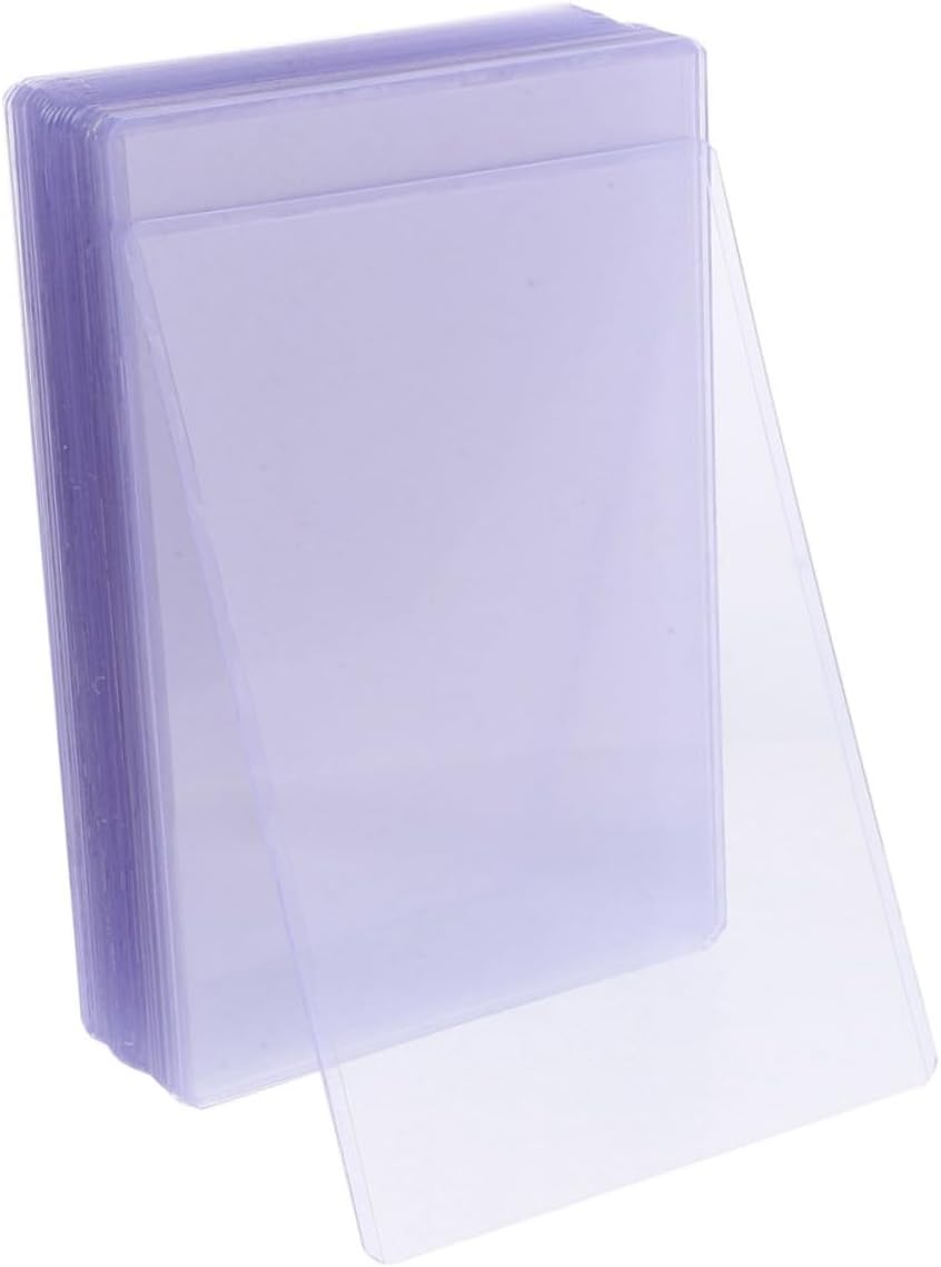 STOBOK 50pcs Card Protector Sleeves Photo Holders Hard Card Sleeves Protective