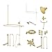 Kingston Brass CCK3182AL Vintage Down Spout Package, Polished Brass