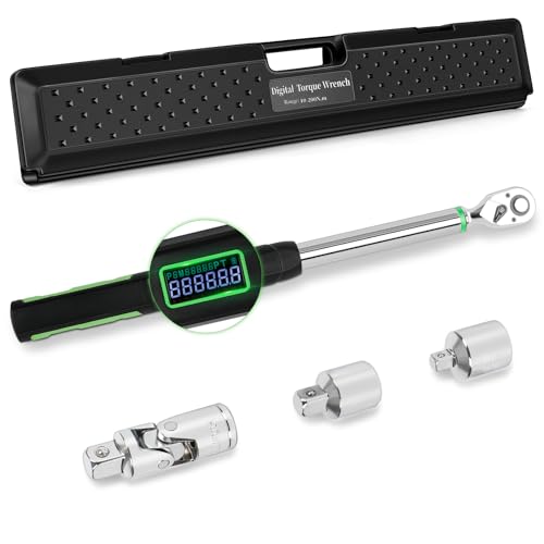 Catolsss Digitaler Drehmomentschlüssel 1/2 Zoll,10-200NM ± 2{c1b6abd4ceb00980128b72ae5f1739732c47644e24a71a8ed9eb578f365177d1} Fehlergenauigkeit Drehmomentschlüssel Set mit Zwei-Wege-Einstellung, voreingestellter Speicher, Summer und LED-Anzeige, für Auto& Moto Catolsss Digitaler Drehmomentschlüssel 1/2 Zoll,10-200NM ± 2{c1b6abd4ceb00980128b72ae5f1739732c47644e24a71a8ed9eb578f365177d1} Fehlergenauigkeit Drehmomentschlüssel Set mit Zwei-Wege-Einstellung, voreingestellter Speicher, Summer und LED-Anzeige, für Auto& Moto