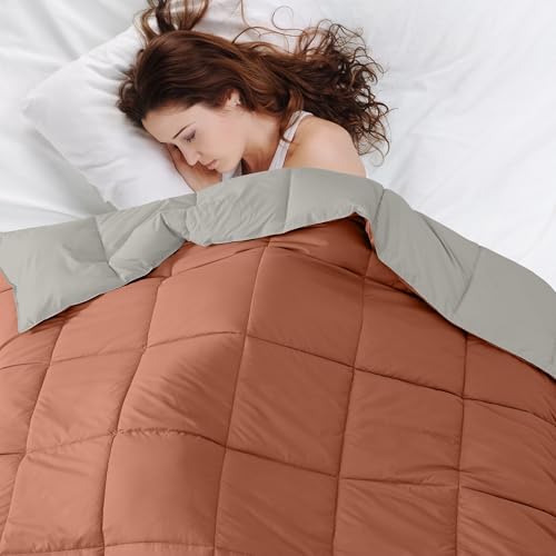 Image of Modern Threads Down Alternative Reversible Comforter Orange Rust /Beige Queen