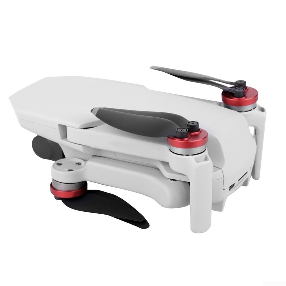 Couvercle de moteur pour DJI Mini 4 Pro, capuchon de protection en alliage d'aluminium compatible avec Mini 3 Pro SE, accessoires de protection anti-pagaie (rouge)