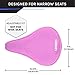 Domain Cycling Gel Bike Seat Cushion- Secure Peloton Fit for Smooth Stable Rides- Non-Slip for Exercise Bikes, Padded Bike Cushion Seat Cover for Men or Women Comfort (Black)