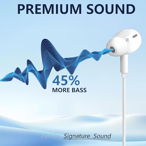 Image of ONE43 Earphone,Wired Earphone Turbo BASS Sound for All Devices Full BASS Sound and Clear MIC for Calling (Classic)