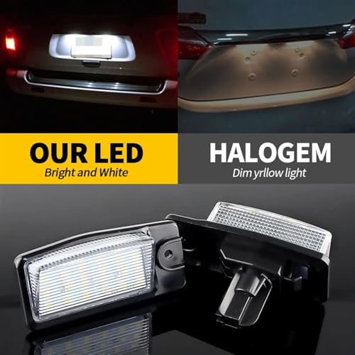 Luces matrícula luz LED evitan multas por bombilla fundida en Nissan T32 4