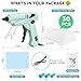 Magicfly 60/100W Hot Glue Gun Full Size with 30 Pcs Hot Glue Sticks (0.43 X 5.9 inch), Dual Power High Temp Melt Glue Gun Kit with Finger Caps, Mat for Arts Craft, Household, Green