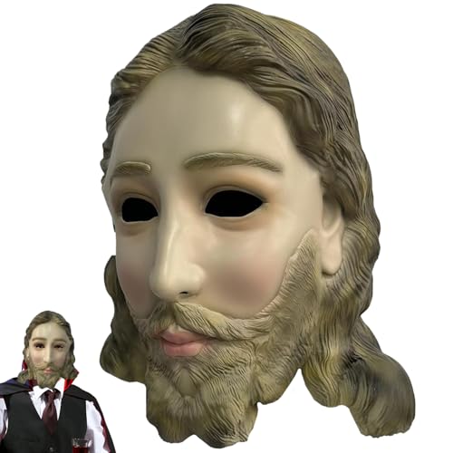 Masque de Jésus réaliste en latex taille unique pour costume de cosplay