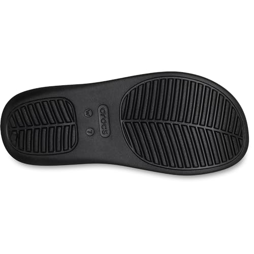 Crocs Women Getaway Platform Flip Flops, Wedge Sandals for Women, Black Glitter, 5 Women3