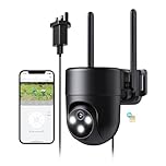 NUASI 4G LTE Security Camera Outdoor with SIM Card 24/7 Recording 2K Full Color Night Vision Support AI Human Detection Two-way Audio CCTV PTZ Camera