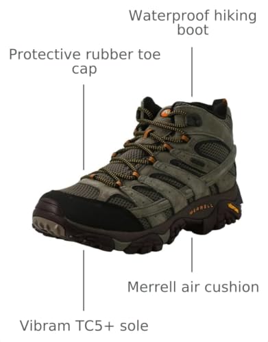 Image of Merrell Men's Moab 2 Mid Waterproof Hiking Boot