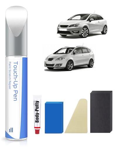Kit de Retouche Peinture Métallique Candyweiss/Candy Weiß B9A/LB9A pour SEAT - Correspondance Exacte – Retouche de Rayures et Écaillages