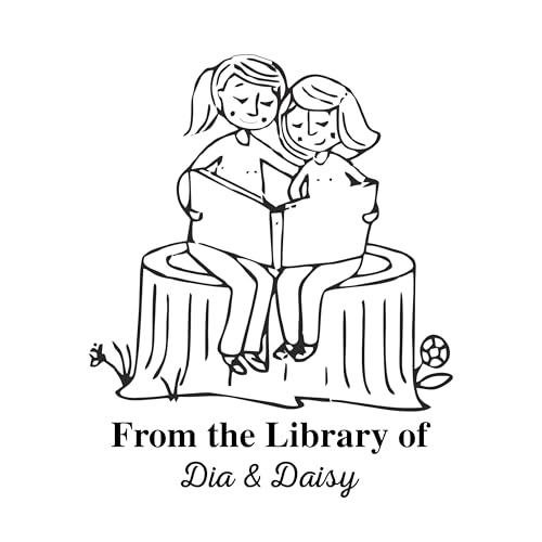Image of Kunya Personalised Book Stamp with Your Name(3.5 cm Dia), customised for Stamping Books for Readers, Great Gift for booklovers, Kids, Teachers (Co-Reader)