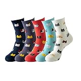 Générique Chaussettes sur le thème des animaux pour femmes Ensemble de cinq paires Chaussettes mignonnes Chaussettes quotidiennes Brosse Collante Poils Animaux