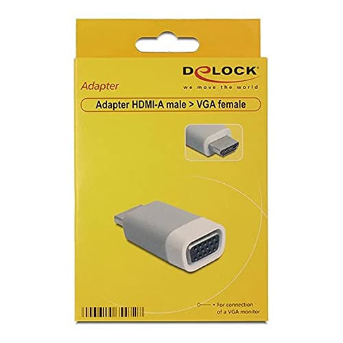 Adaptateur HDMI-A mâle VGA DeLOCK pour brancher un second écran d'ordinateur au bureau