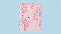 Caderno Inteligente, Grande, Gocase Mapa Mundi, 215x280 mm, 80 Folhas