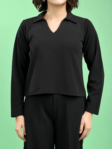 Image of PURVAJA Women's Regular Sleeve Top & Trouser Solid Co-ords