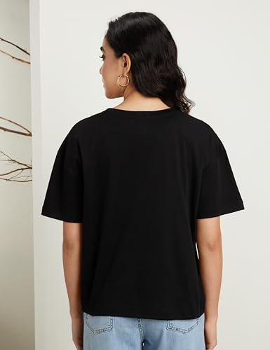 Image of Symbol Premium Women Super Soft Cotton Round Neck Solid T-Shirt (Stylish | Oversized Fit) (Available in Plus Sizes)