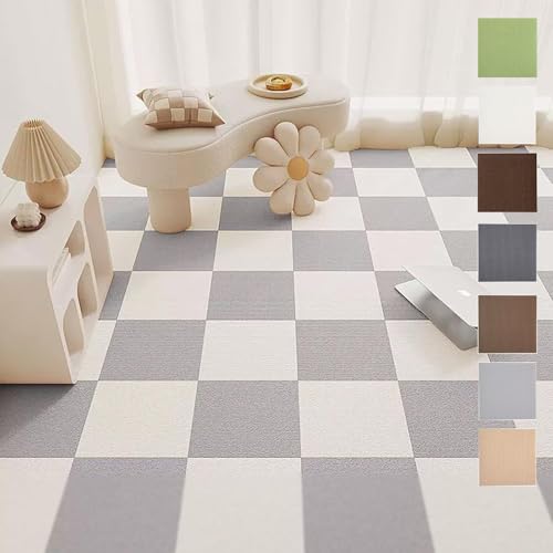 Nagine ペット用 タイルマット 60枚 60x60cm 5mm 大判防音 撥水 ズレない 吸着マット ジョイントマット ずれない タイルマット ペット用 洗える 保温 滑り止め 床暖房対応 フローリングマット/賃貸/家庭/業務用 DIY 取り付けが簡